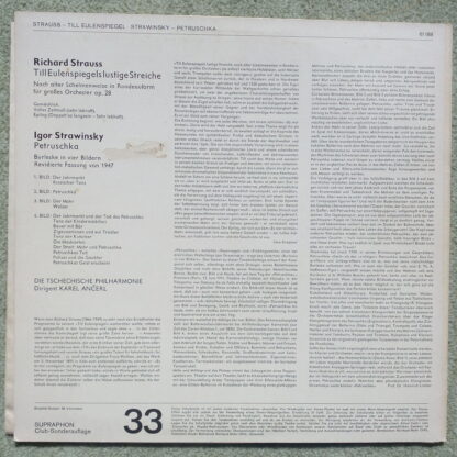Supraphon 61 188 - The Czech Philharmonic Orchestra, Karel Ančer - Image 2
