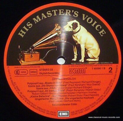 His Master's Voice 7 49396 1 - Das Salonorchester Cölln - Operet - Image 6