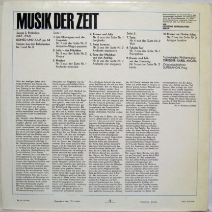 Eterna 8 25 940 - Sergei Prokofiev, The Czech Philharmonic Orche - Image 2