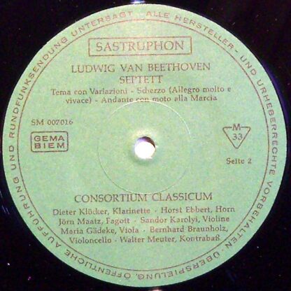 Sastruphon SM 007 016 - Ludwig van Beethoven, Consortium Classic - Image 6