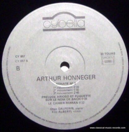 Cybelia CY 657 - Arthur Honegger, Olga Galperin, Eric Alberti - - Image 3