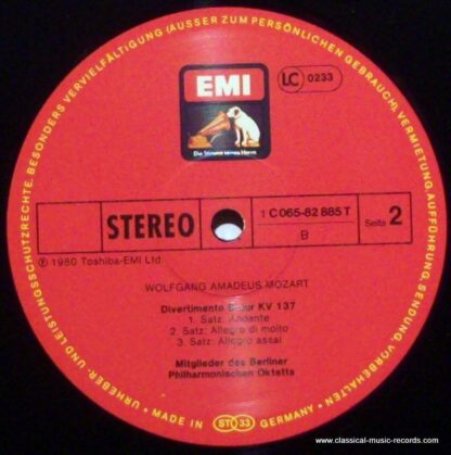 Jugoton LSVdM 13001 - Members Of The Berlin Philharmonic Octet, - Image 3