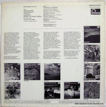 Fontana 6531 007 - Henryk Szeryng, Fritz Kreisler - Caprice Vien - Image 2