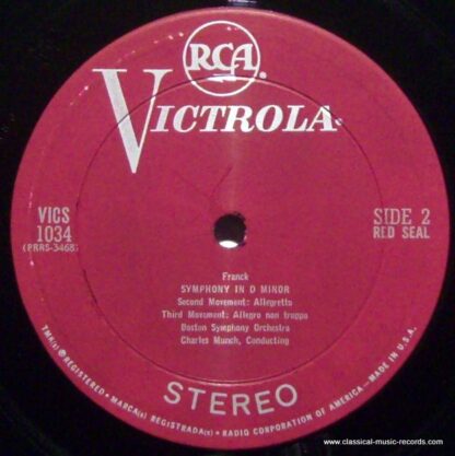 RCA Victrola VICS-1034 - César Franck, Boston Symphony Orchestra - Image 3
