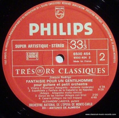 Philips 6500 454 - Joaquín Rodrigo,Alexandre Lagoya,Orchestre Na - Image 3
