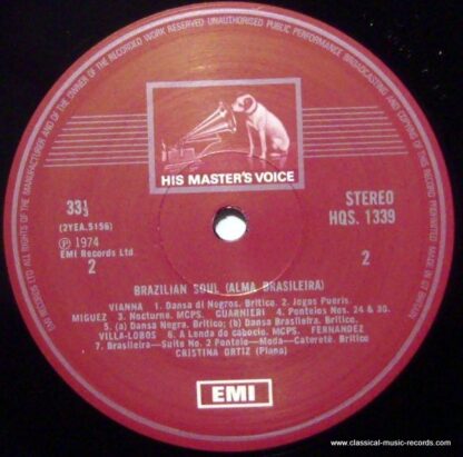 His Master's Voice HQS 1339 - Cristina Ortiz - Brazilian Soul (A - Image 3