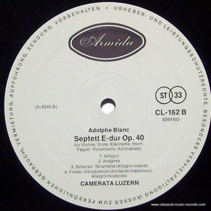 Armida CL-162 - Franz Berwald, Adolphe Blanc, Camerata De Lucern - Image 3