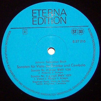 Eterna 8 27 216 - Johann Sebastian Bach, Siegfried Pank, Isolde - Image 4