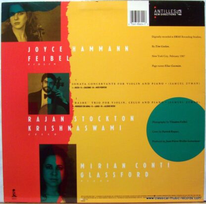 Antilles 7 90624-1 - Samuel Zyman, The Prometheus Trio - Bashe - Image 2