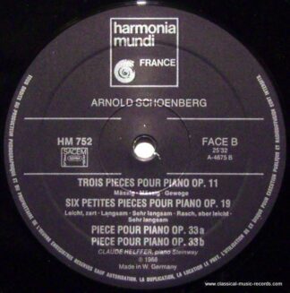 harmonia mundi France HM 752 - Arnold Schoenberg,Claude Helffer