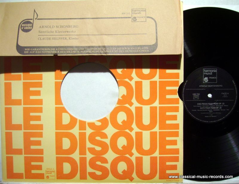 harmonia mundi France HM 752 - Arnold Schoenberg, Claude Helffer - Image 3