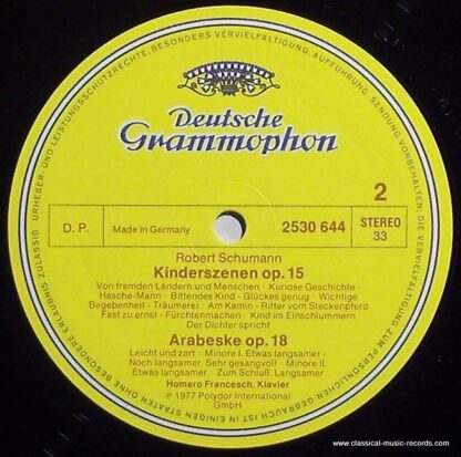 Deutsche Grammophon 2530 644 - Homero Francesch, Robert Schumann - Image 3