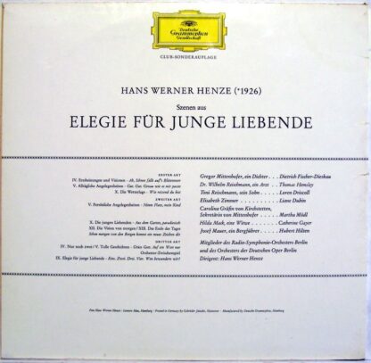 Deutsche Grammophon J 820 - Hans Werner Henze - Szenen Aus »Eleg - Image 2
