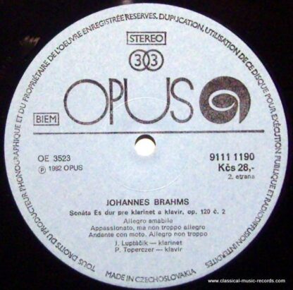 Opus 9111 1190 - Johannes Brahms - Clarinet Sonatas, Op.120 - Image 3