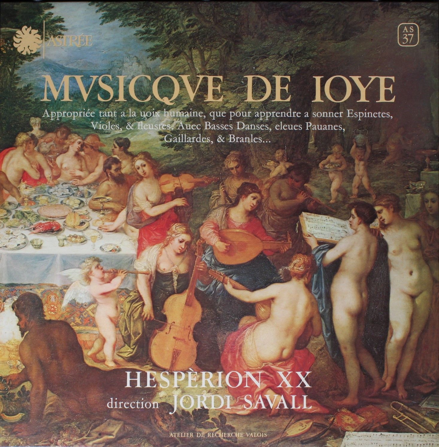 Astrée Auvidis AS 37 - Hespèrion XX, Jordi Savall - Mvsicqve De