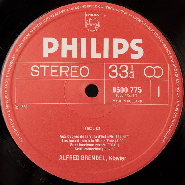 Philips 9500 775 - Franz Liszt, Alfred Brendel - Late Piano Work - Image 3