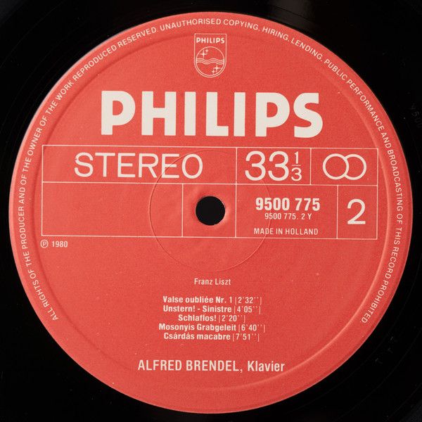 Philips 9500 775 - Franz Liszt, Alfred Brendel - Late Piano Work - Image 4