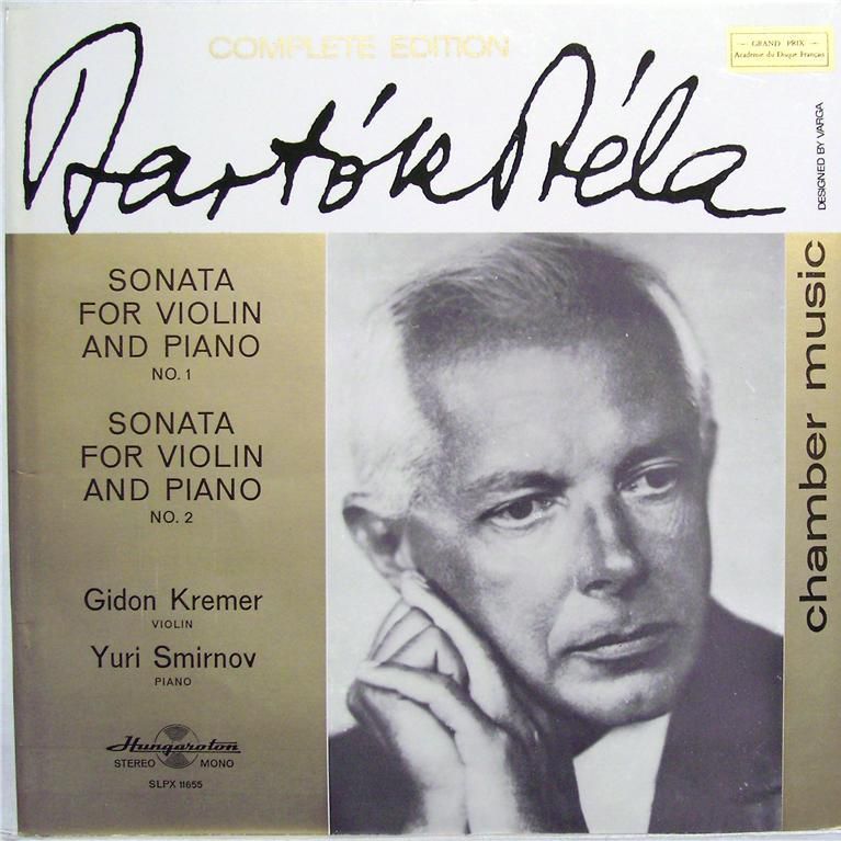 Hungaroton SLPX 11655 - Béla Bartók, Gidon Kremer, Yuri Smirnov