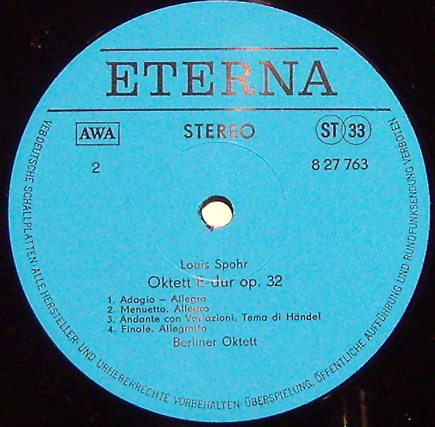 Eterna 8 27 763 - Louis Spohr, Berliner Oktett - Nonett F-dur Op - Image 3