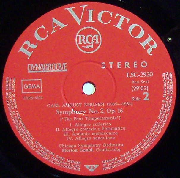 RCA Victor Red Seal LSC-2920 - Carl Nielsen, Benny Goodman, Mort - Image 3
