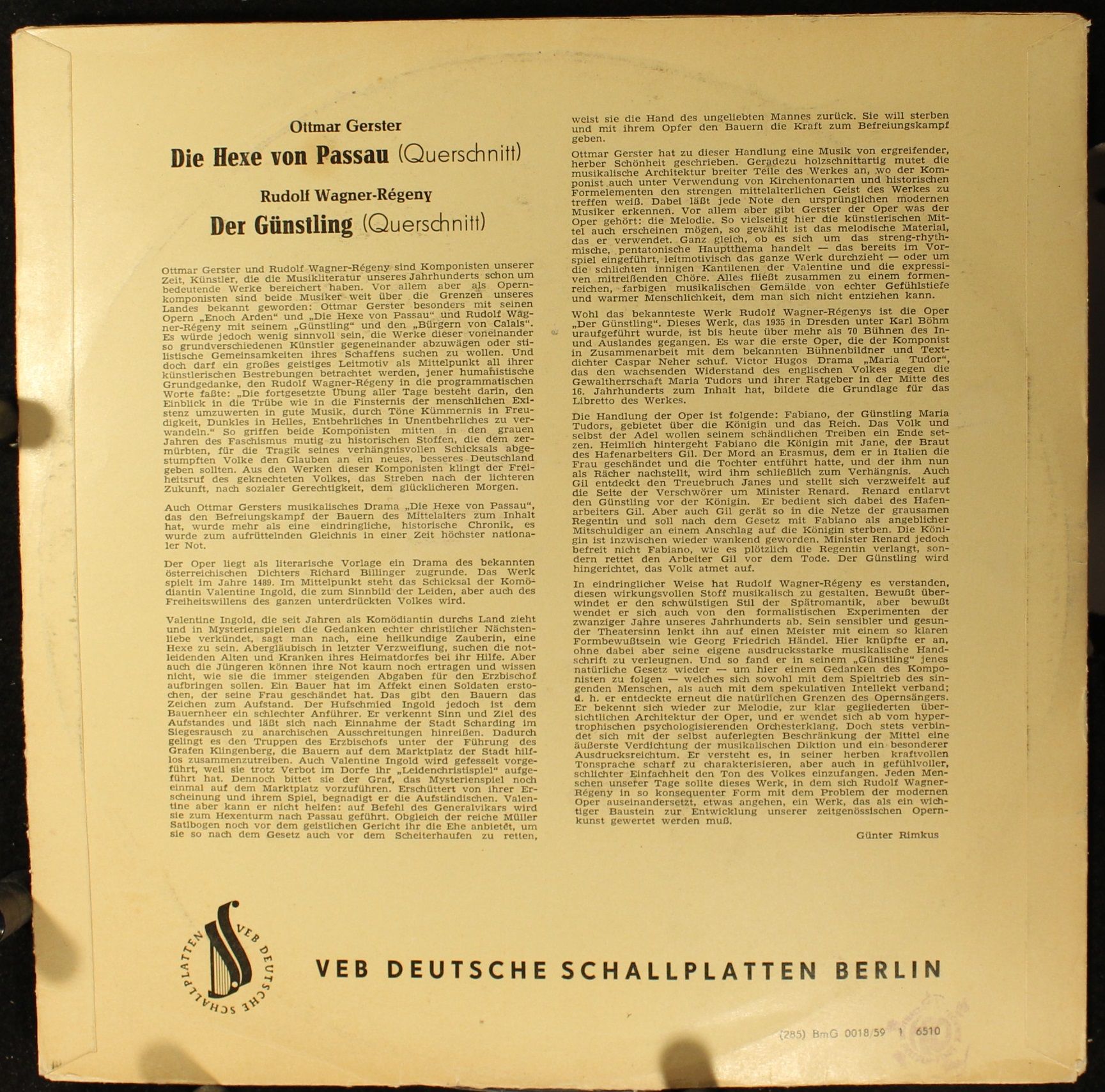 Eterna 7 20 014 - Ottmar Gerster, Rudolf Wagner-Régeny - Die Hex - Image 2