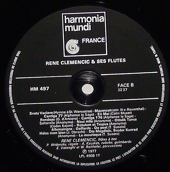 harmonia mundi France HM 497 - Clemencic Consort, René Clemencic - Image 3