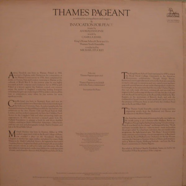 Unicorn Records (3) UNS 264 - Andrzej Panufnik, Camilla Jessel, - Image 2