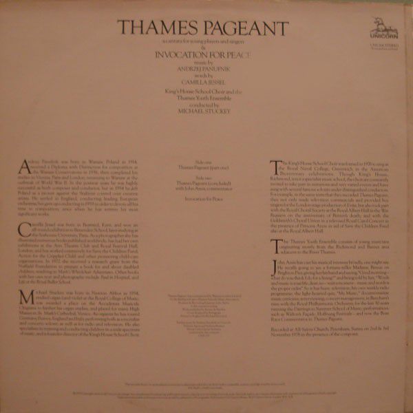 Unicorn Records (3) UNS 264 - Andrzej Panufnik, Camilla Jessel, - Image 2