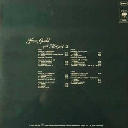 CBS 78 235 - Glenn Gould, Wolfgang Amadeus Mozart - Glenn Gould - Image 3