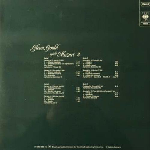 CBS 78 235 - Glenn Gould, Wolfgang Amadeus Mozart - Glenn Gould - Image 3