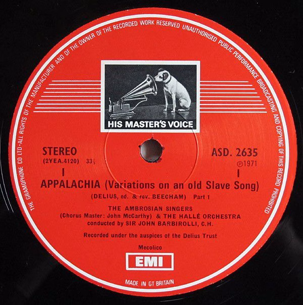 His Master's Voice ASD 2635 - Frederick Delius, Sir John Barbiro - Image 3