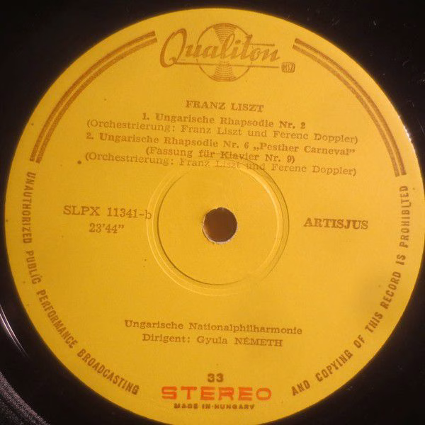 Qualiton SLPX 11341 - Franz Liszt, Hungarian State Orchestra, Gy - Image 5