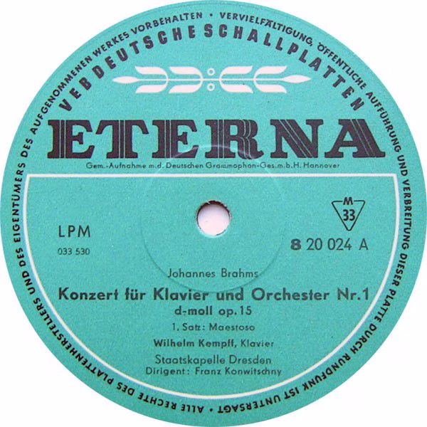 Eterna 8 20 024 - Johannes Brahms, Staatskapelle Dresden, Franz - Image 3