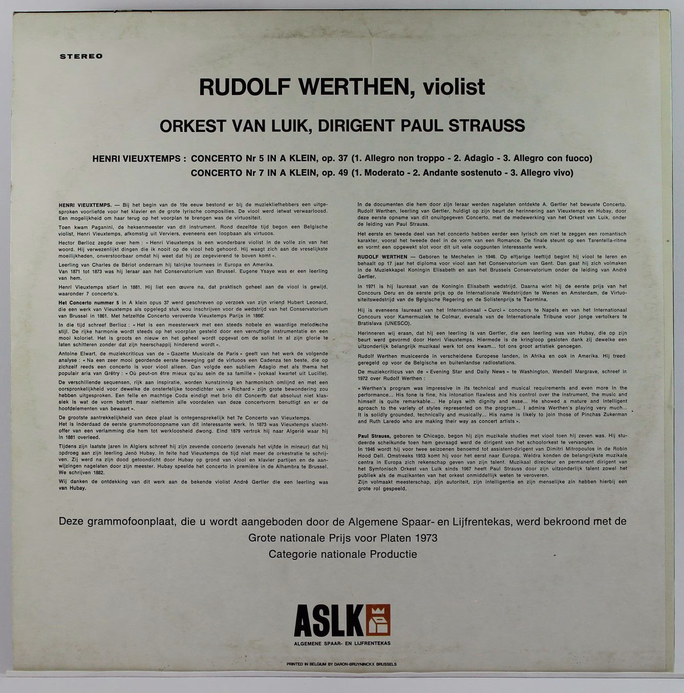 ASLK / CGER 4C 063-23424 - Henri Vieuxtemps, Rudolf Werthen, Orc - Image 2