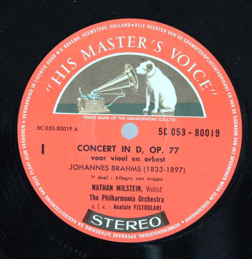 His Master's Voice 5 C 053-80019 - Johannes Brahms, Nathan Milst - Image 3