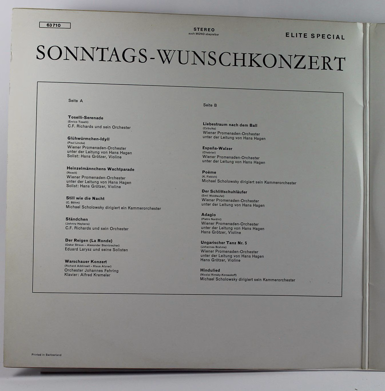 Elite Special 63 710 - Various - Sonntags-Wunschkonzert - Image 4
