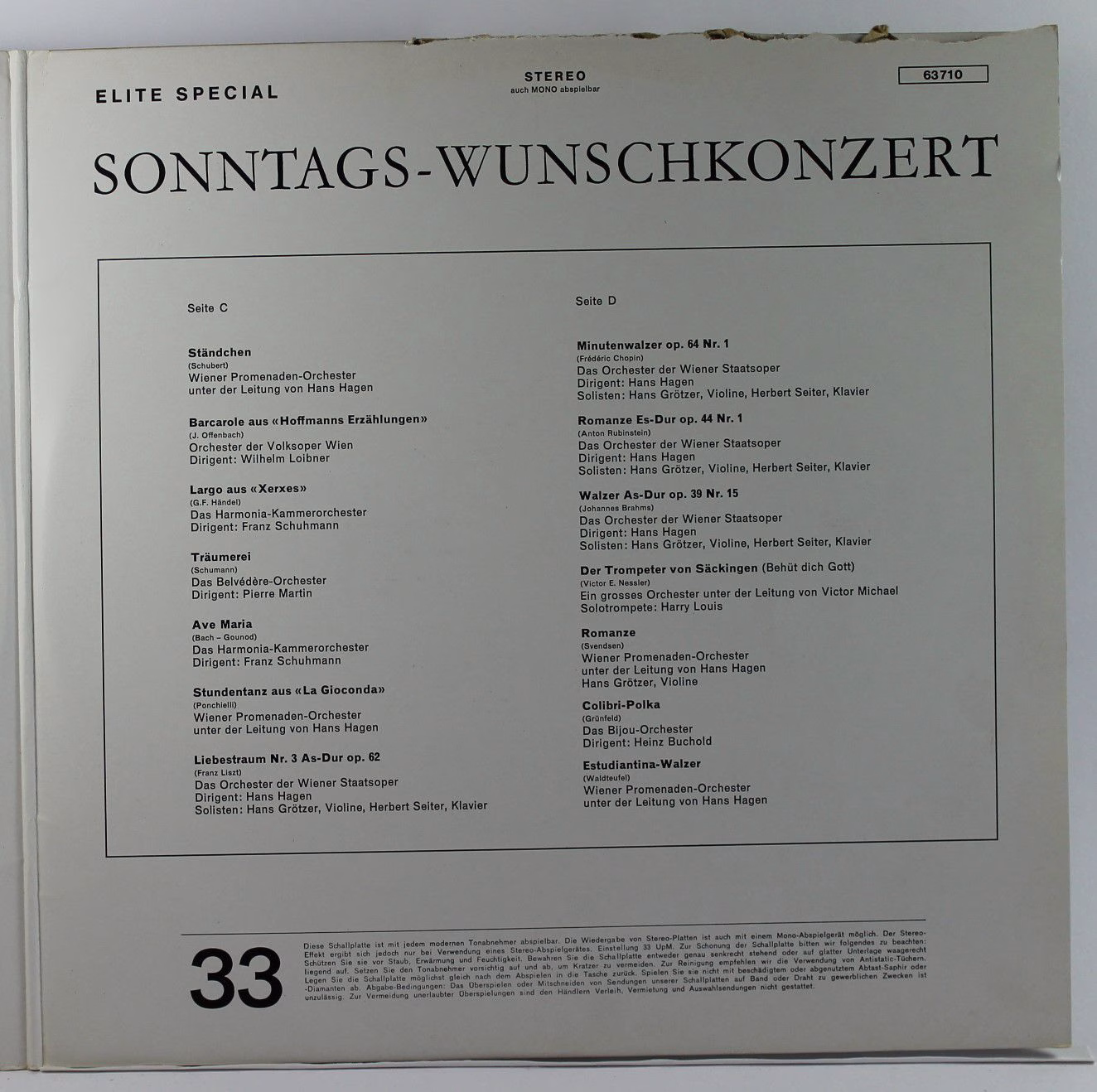 Elite Special 63 710 - Various - Sonntags-Wunschkonzert - Image 5
