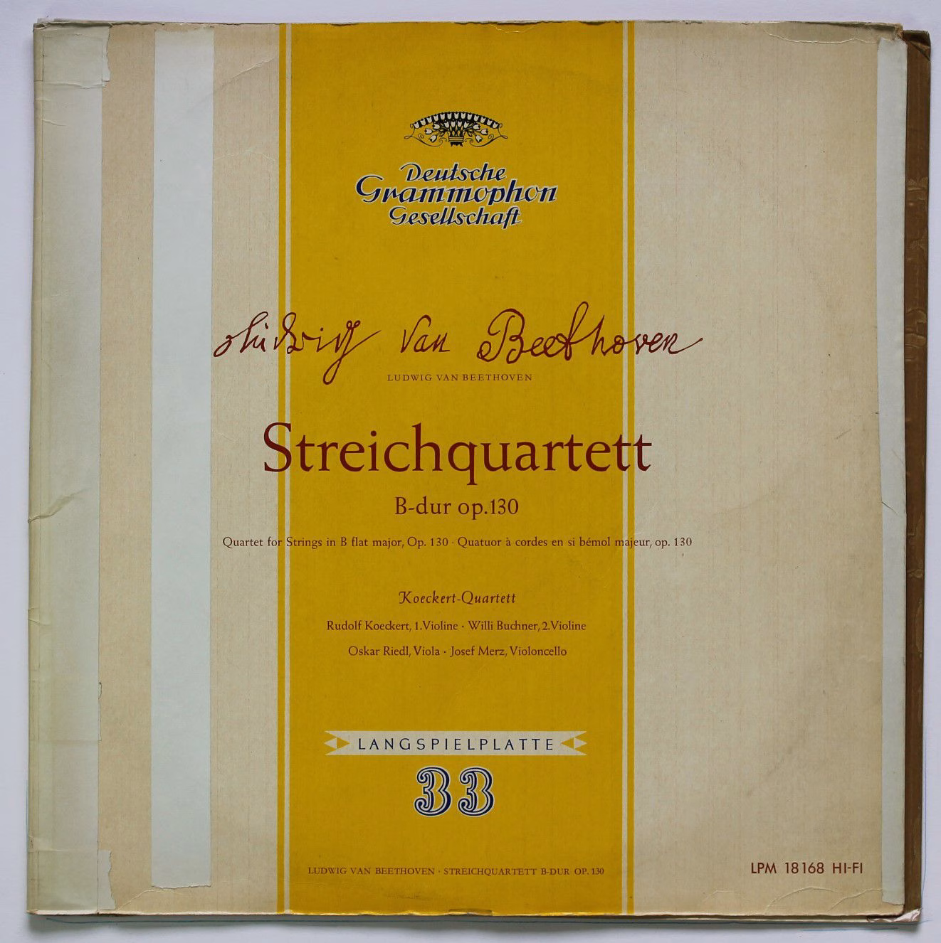 Deutsche Grammophon LPM 18 168 - Ludwig van Beethoven, Koeckert-