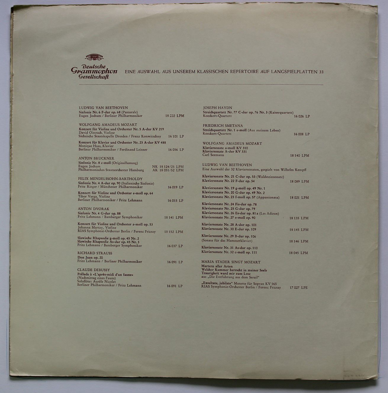 Deutsche Grammophon LPM 18 226 - Ludwig van Beethoven, Koeckert- - Image 3