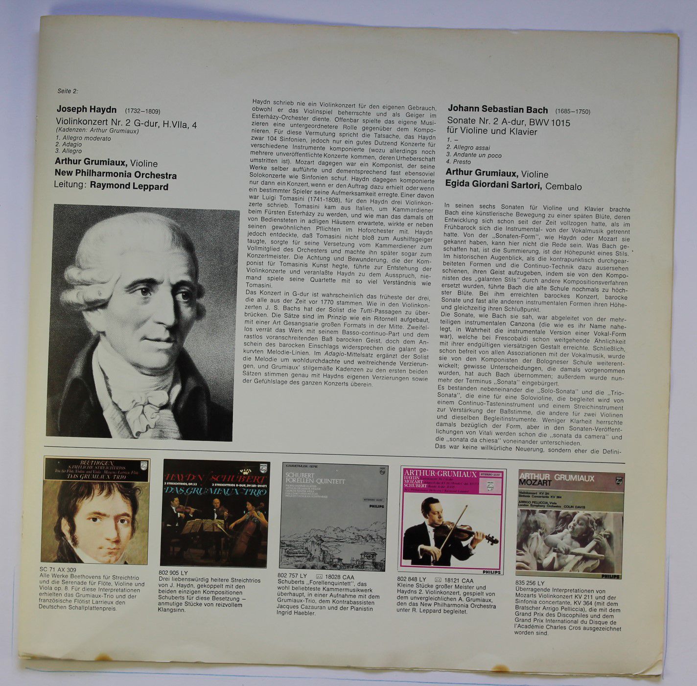 Philips 88405 DY - Arthur Grumiaux, London Symphony Orchestra, W - Image 5