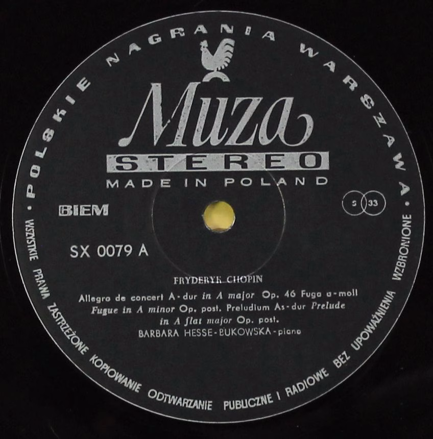 Polskie Nagrania Muza SX 0058 - Frédéric Chopin, Halina Czerny-S - Image 3