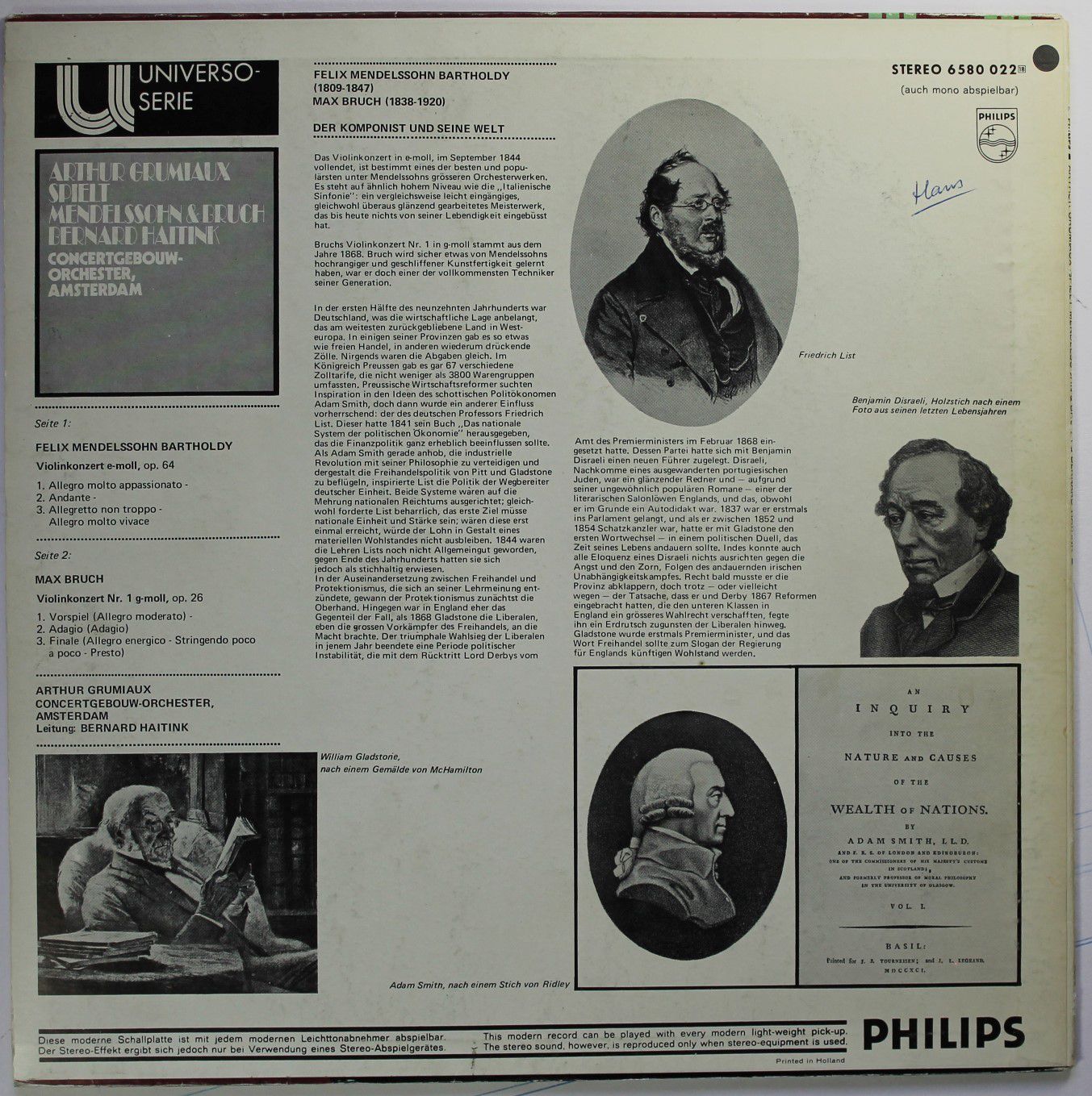 Philips 6580 022 - Arthur Grumiaux - Arthur Grumiaux Spielt Mend - Image 2