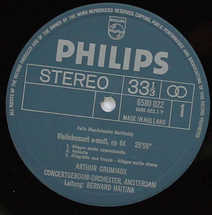 Philips 6580 022 - Arthur Grumiaux - Arthur Grumiaux Spielt Mend - Image 3