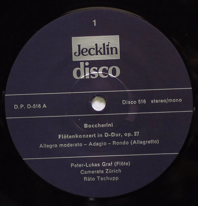 Jecklin-Disco 516 - Luigi Boccherini, Peter-Lukas Graf, Esther N - Image 3