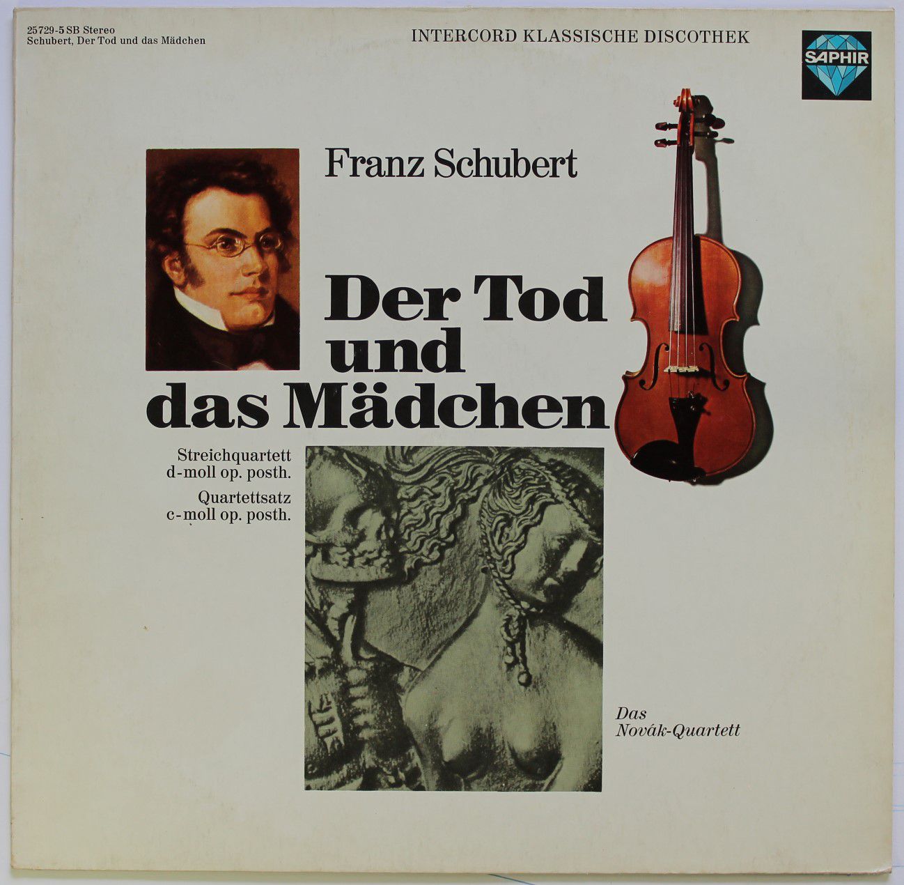 Saphir 25 729-5 SB - Franz Schubert, Novák Quartet - Streichquar