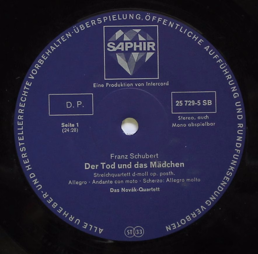 Saphir 25 729-5 SB - Franz Schubert, Novák Quartet - Streichquar - Image 3