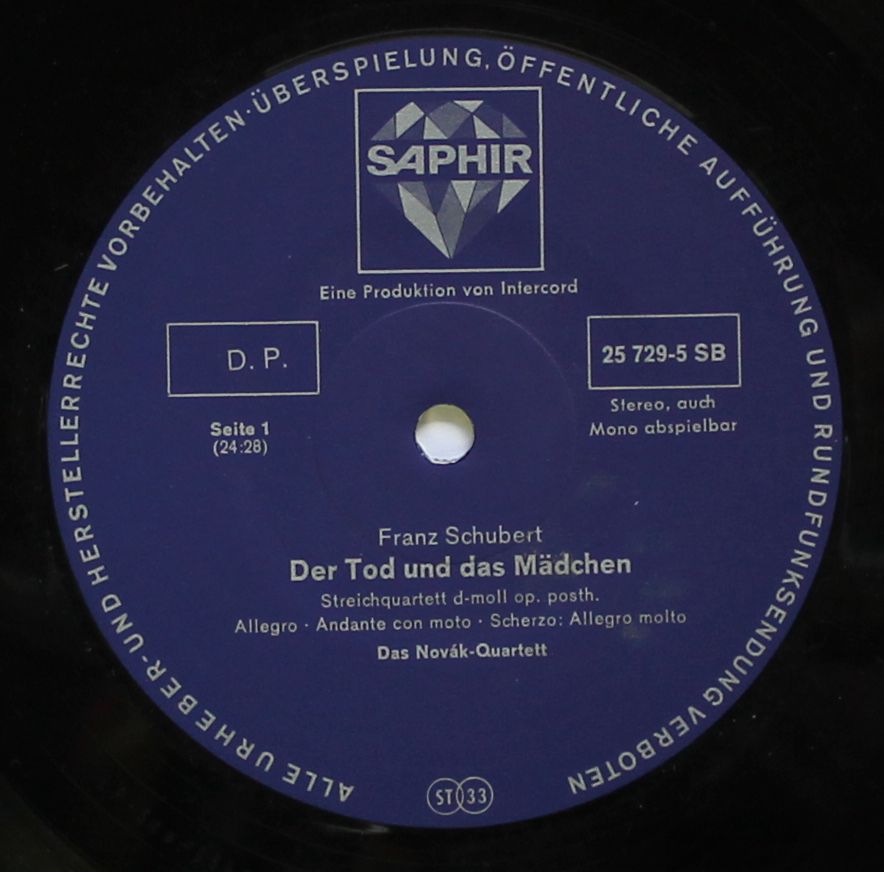 Saphir 25 729-5 SB - Franz Schubert, Novák Quartet - Streichquar - Image 3