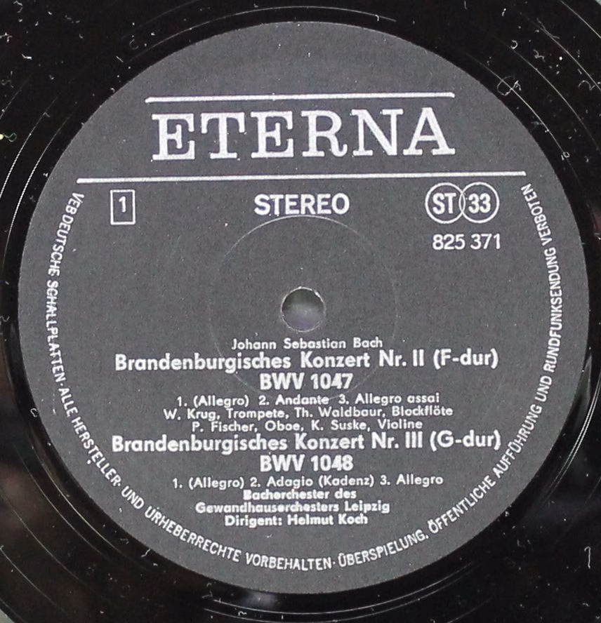Eterna 8 25 371 - Johann Sebastian Bach - Brandenburgische Konze - Image 2