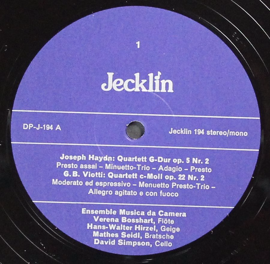 Jecklin 194 - Giovanni Battista Viotti, Joseph Haydn, Ignaz Pley - Image 2