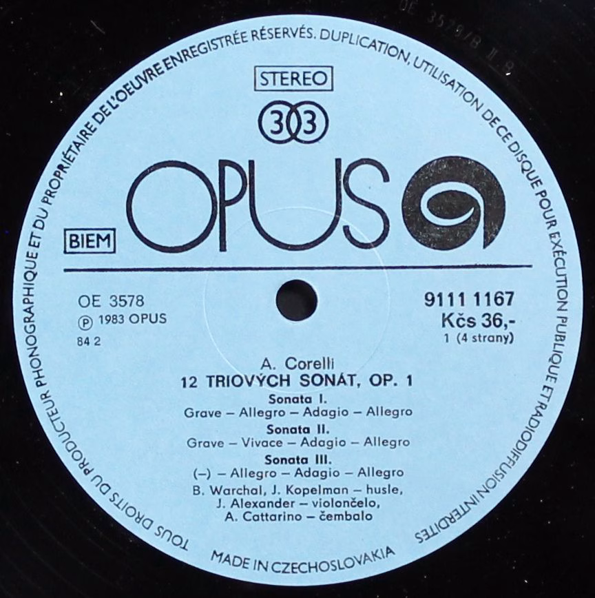 Opus 9111 1167-68 - Arcangelo Corelli, Bohdan Warchal, Jozef Kop - Image 3